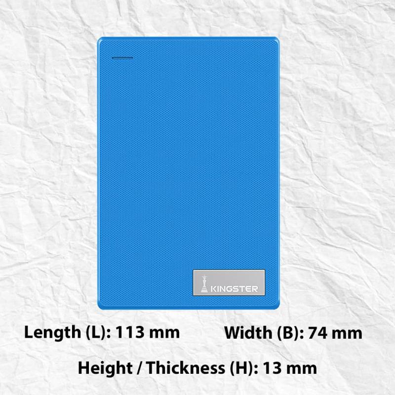 KINGSTER®  External Hard Drive – Blue