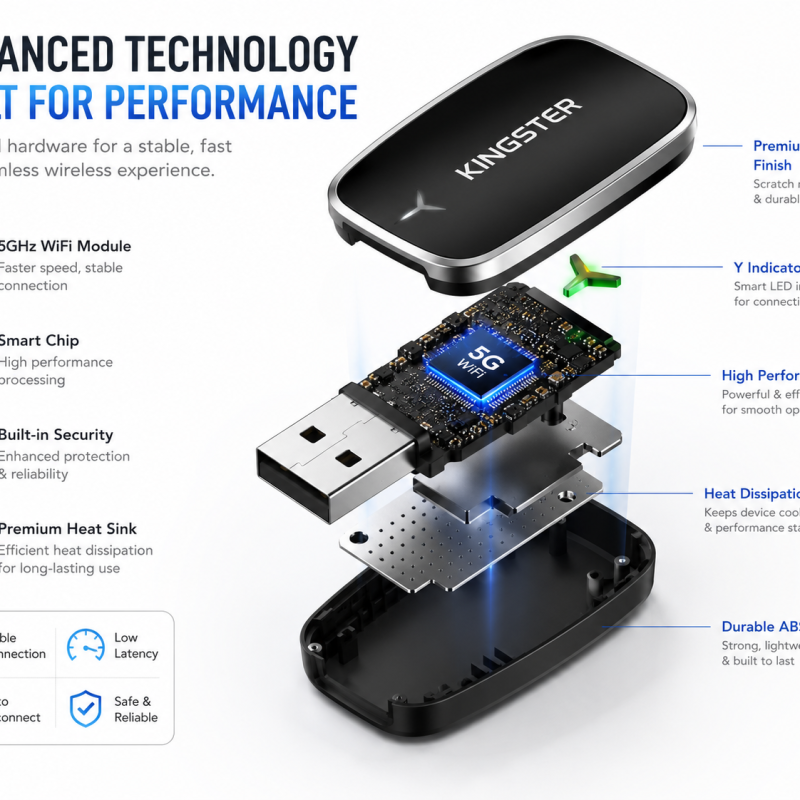 KINGSTER 2-in-1 Wireless CarPlay Adapter & Android Auto Adapter