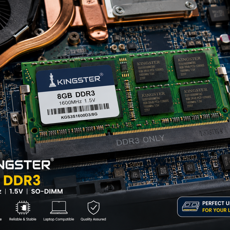 KINGSTER® High-Performance Laptop RAM DDR3 8GB (1600MHz Low-Voltage)