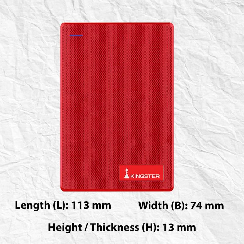 KINGSTER®  External Hard Drive – Red