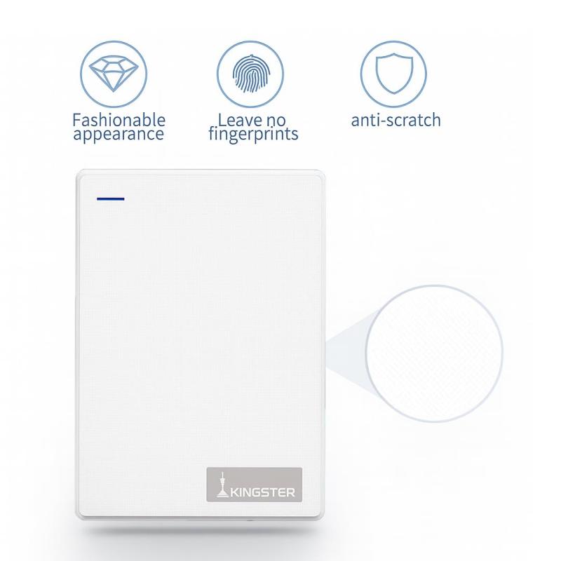 KINGSTER® External Hard Drive – White