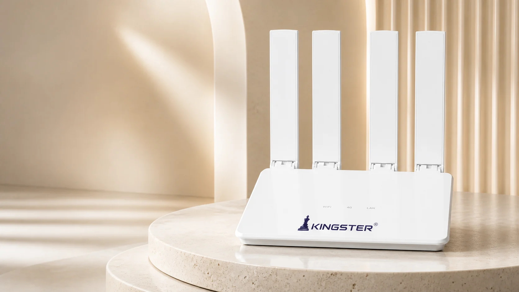 KINGSTER 4G LTE WiFi router with four antennas