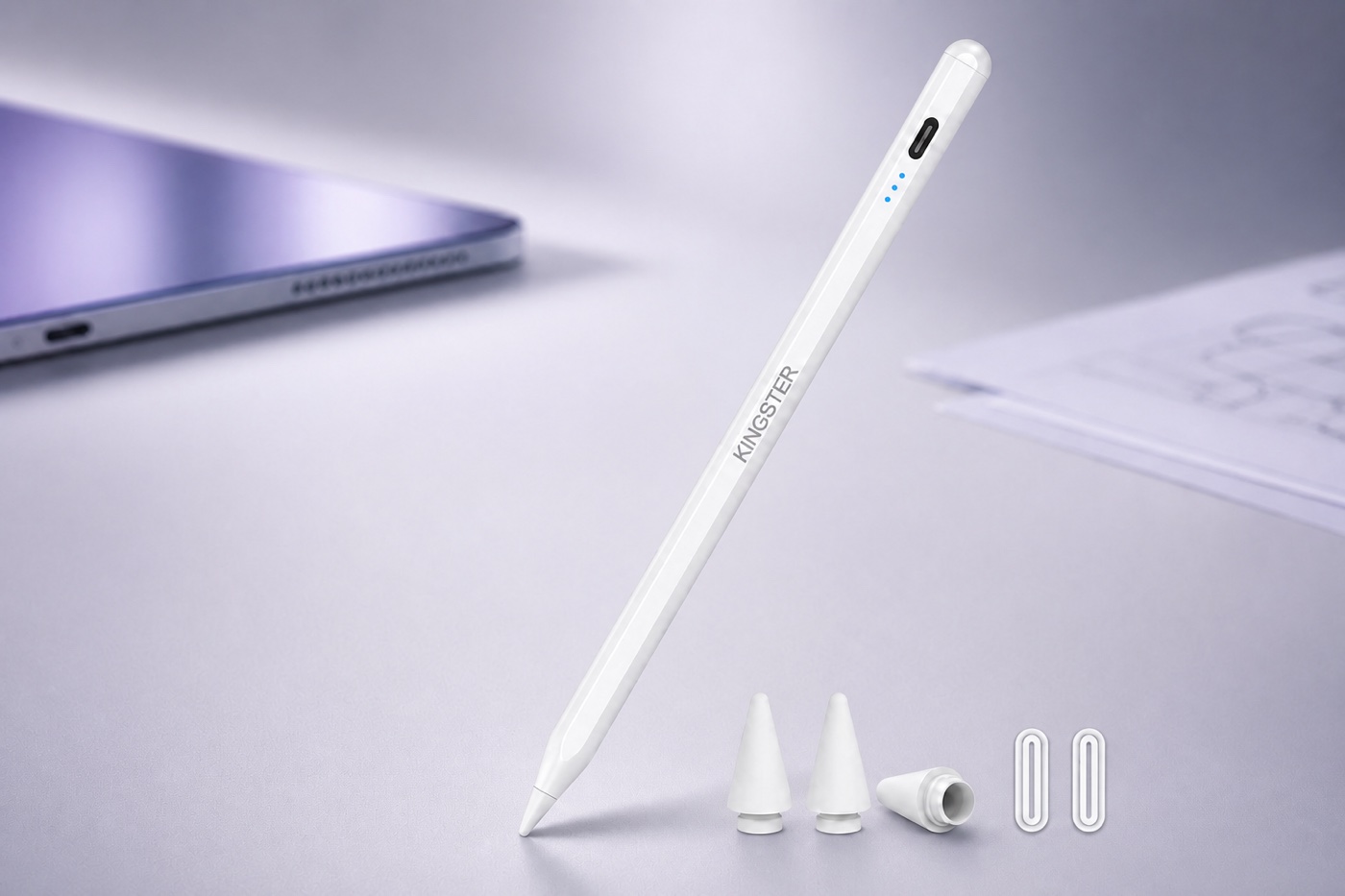 KINGSTER Stylus Pencil for iPad with replacement tips